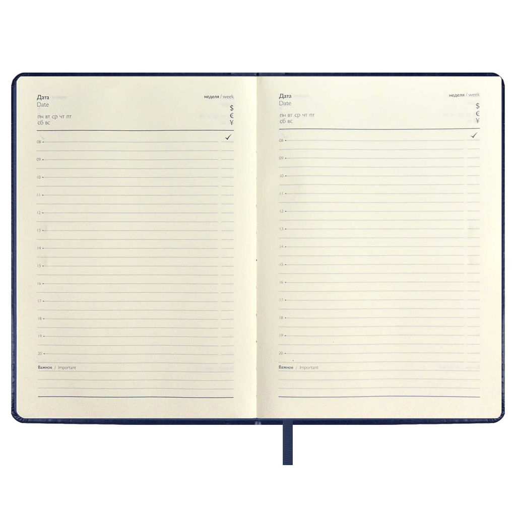 Ежедневник недатированный ESCALADA, А5, 160 л., арт. 67230/ 15 САРИФ СИНИЙ