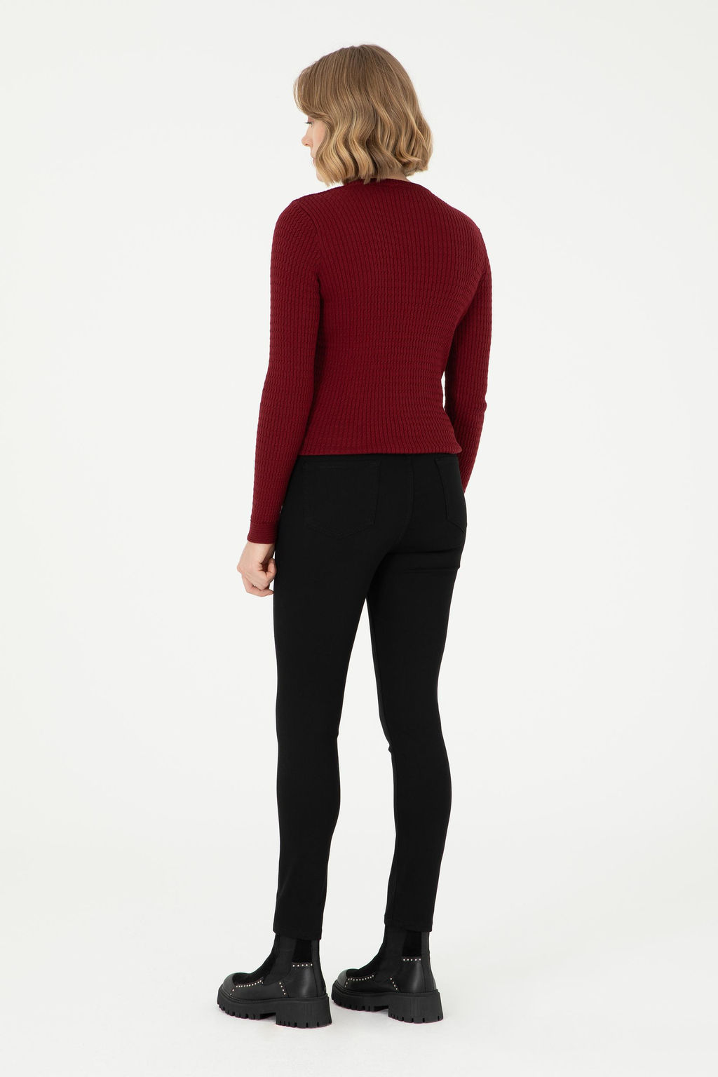 Брюки женские U.S. Polo Assn черные хлопок с эластаном  фото 4