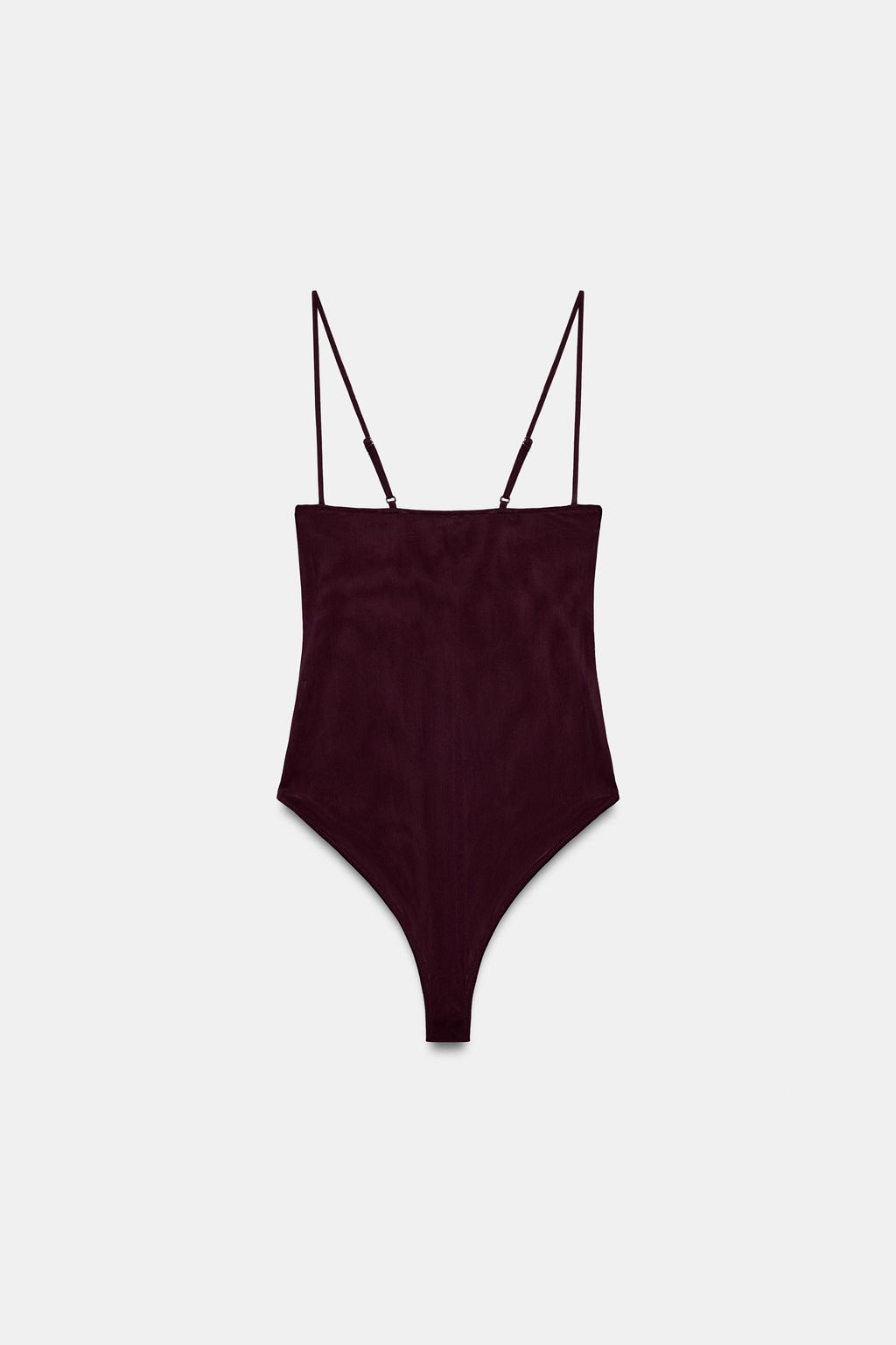 BODY TUL FRUNCES / Berenjena oscuro - Zara фото 7