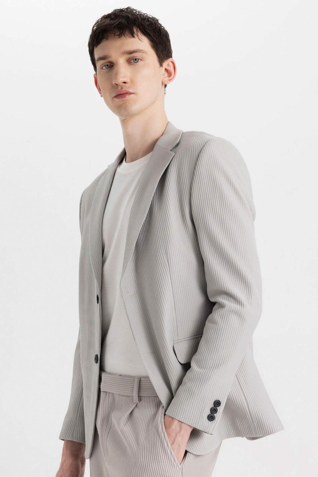 Modern Fit Dugmel? Astarl? Blazer Ceket - Defacto фото 2