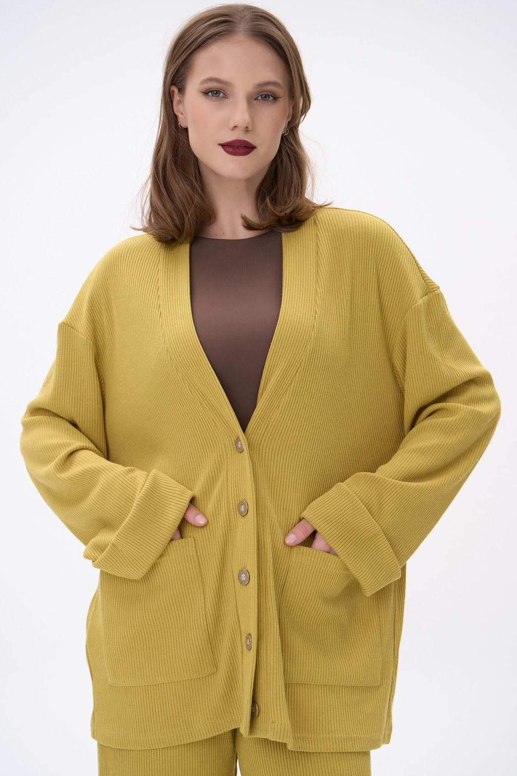 Кардиган Эмили (горчичный) - Эльза фото 2