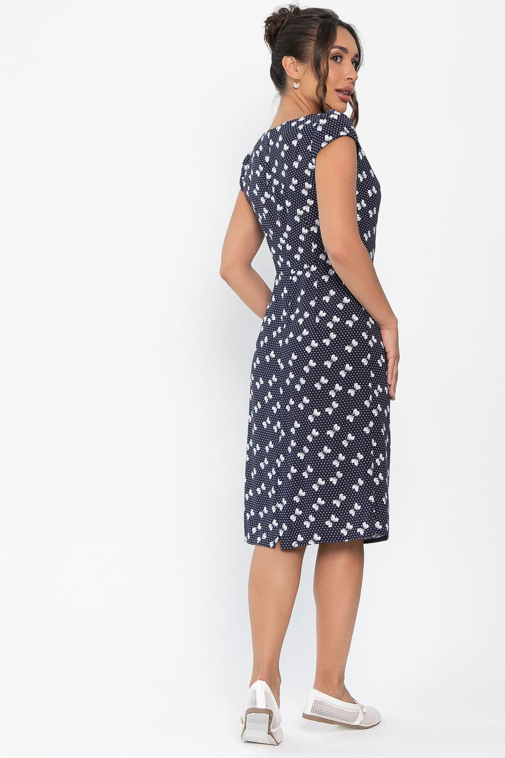 Платье Габриэль (синее/бантики) П13954-10М