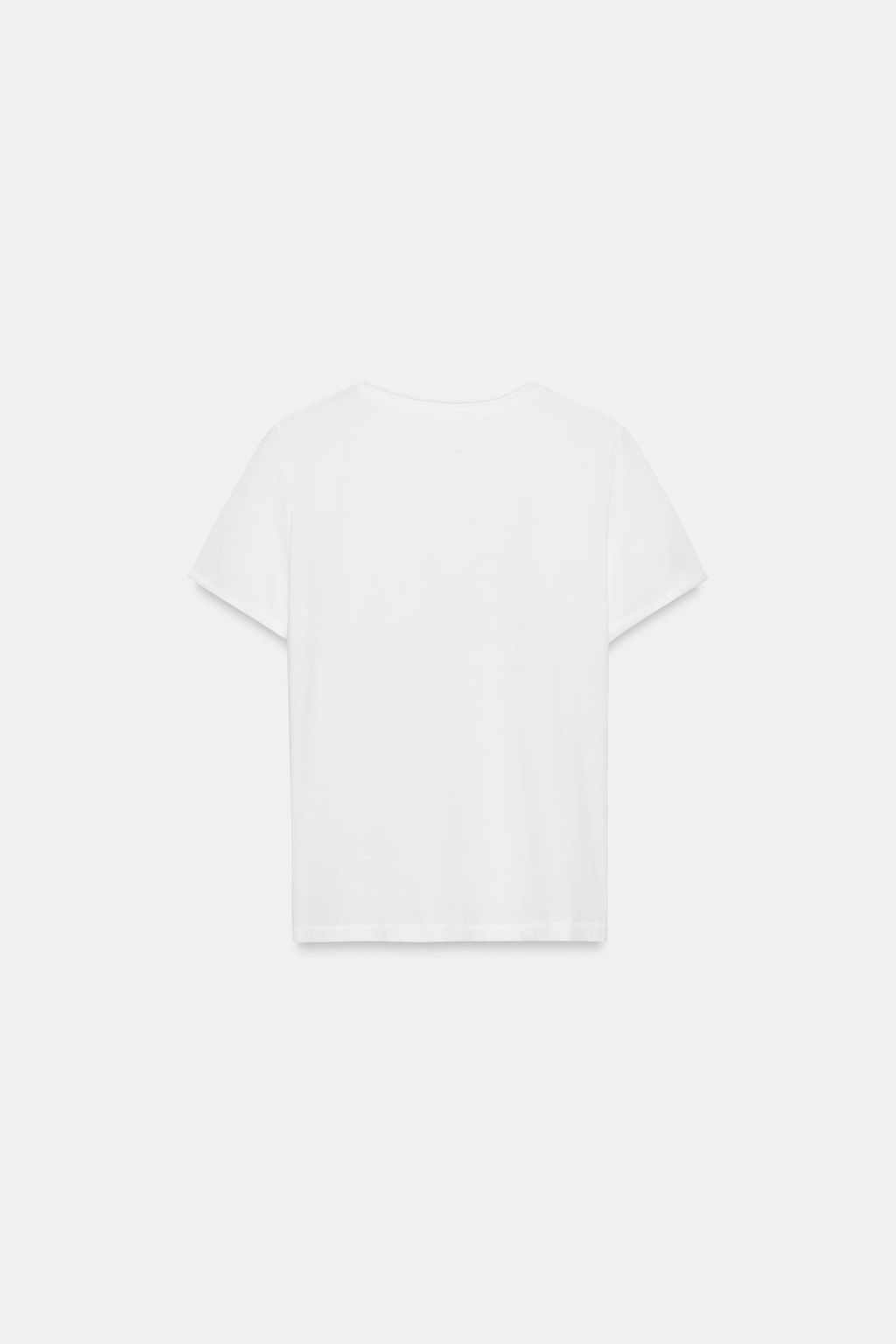 CAMISETA LAVADA MANGA CORTA / Blanco