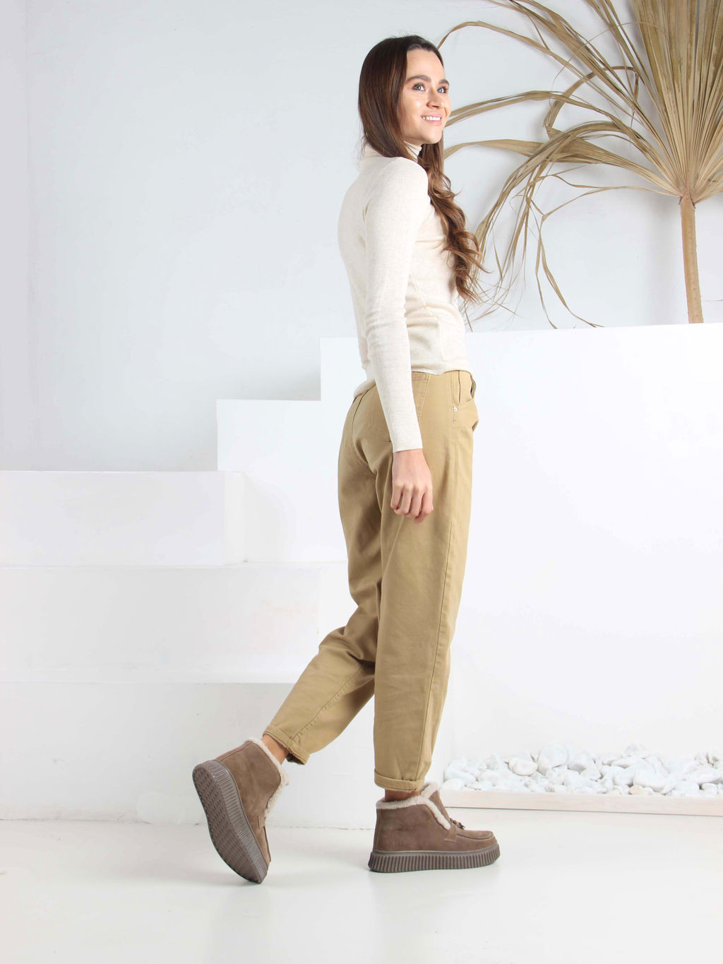 Ботинки EDART 307.от11 br. коричневый капучино замша/шерсть - Ed'art фото 16