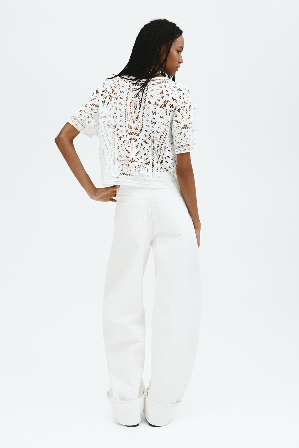 Blusa oversize efecto crochet - H&m фото 5