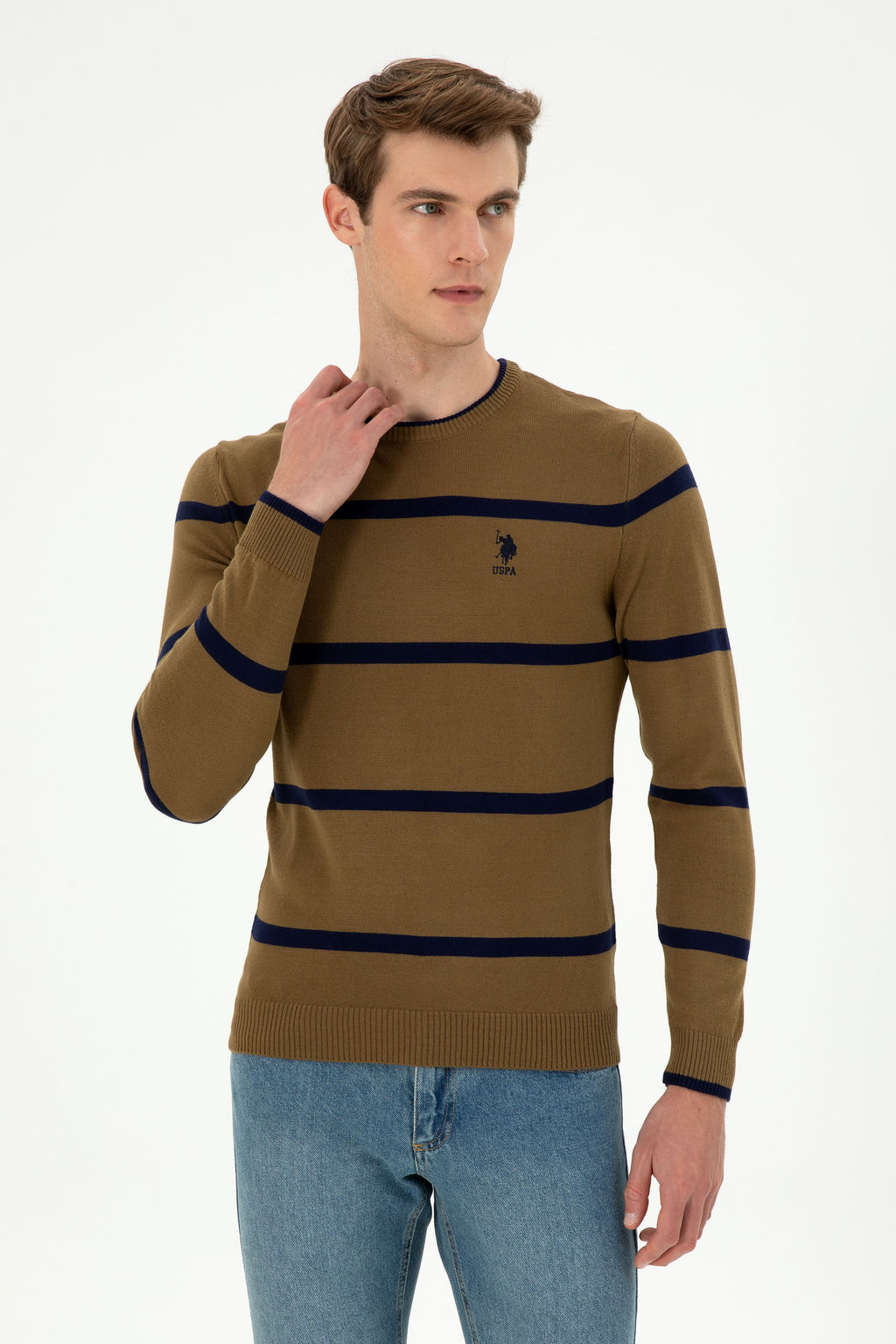 Мужской свитер цвета хаки Неожиданная скидка в корзине - U.s. polo assn фото 8
