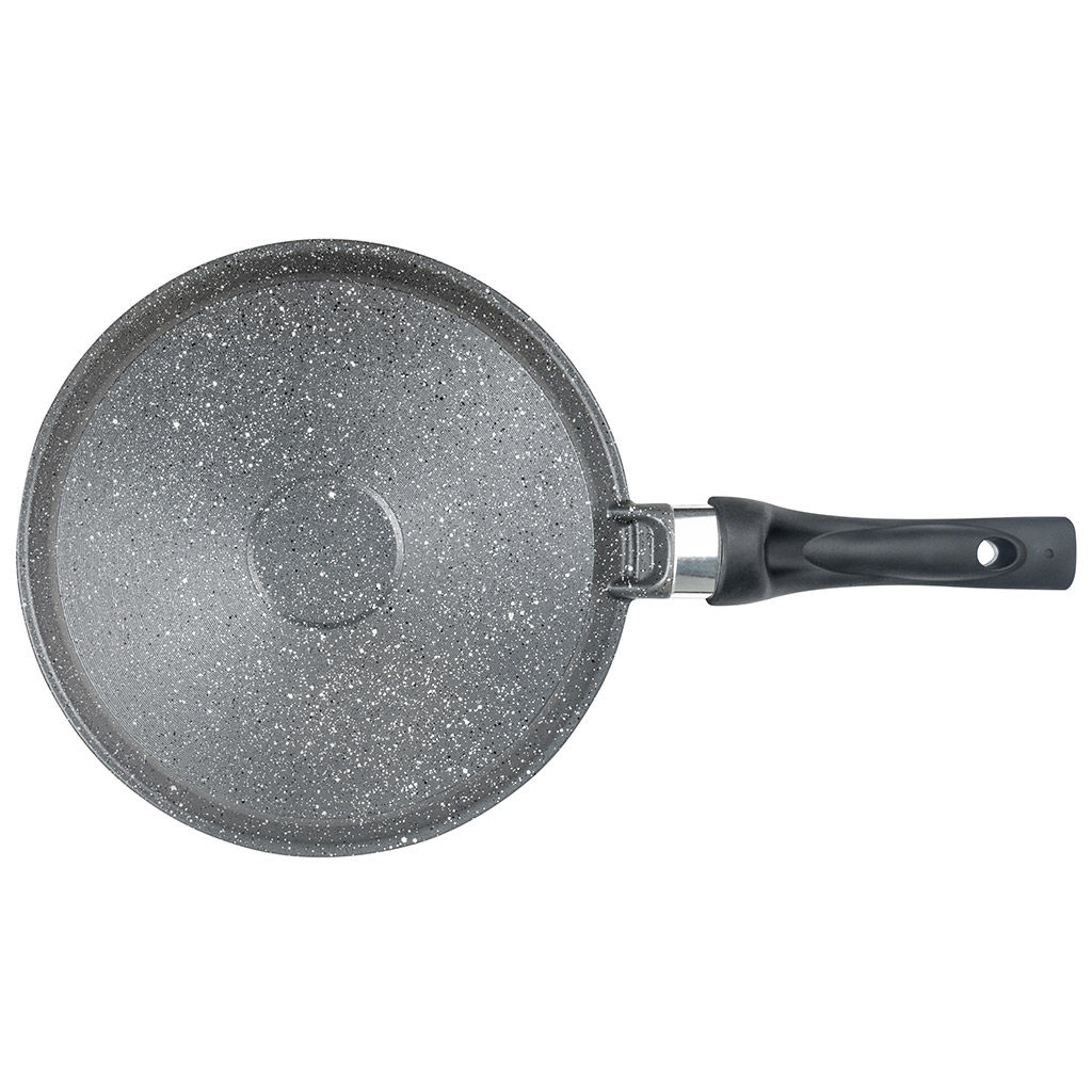 Сковорода блинная с тефлоновым покрытием д22см Графит, h2см, s0,3см, ручка из термостойкого пластика (Россия) - Домашняя мода фото 3
