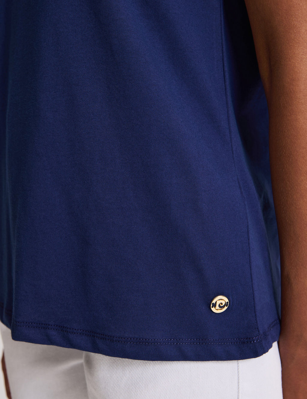 Lacivert Regular Fit V Yaka Basic Ti__rt