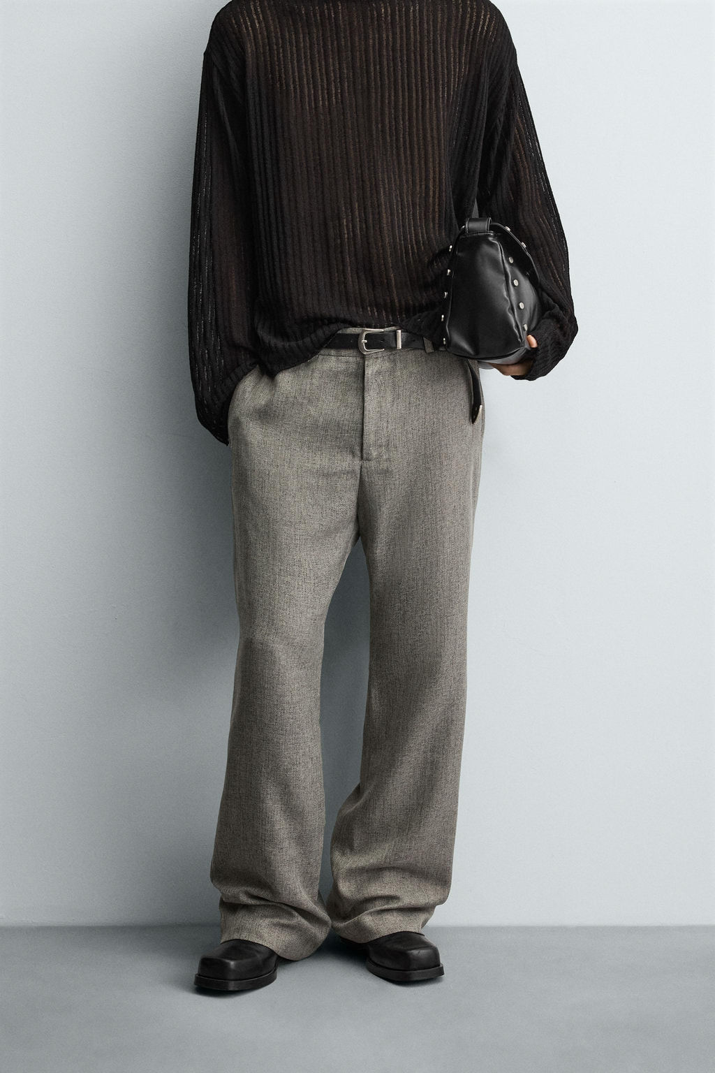 TEXTURED FLARE FIT TROUSERS - Zara фото 2