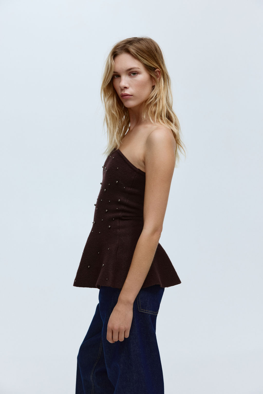 Top bandeau con cuentas decorativas - H&m фото 8