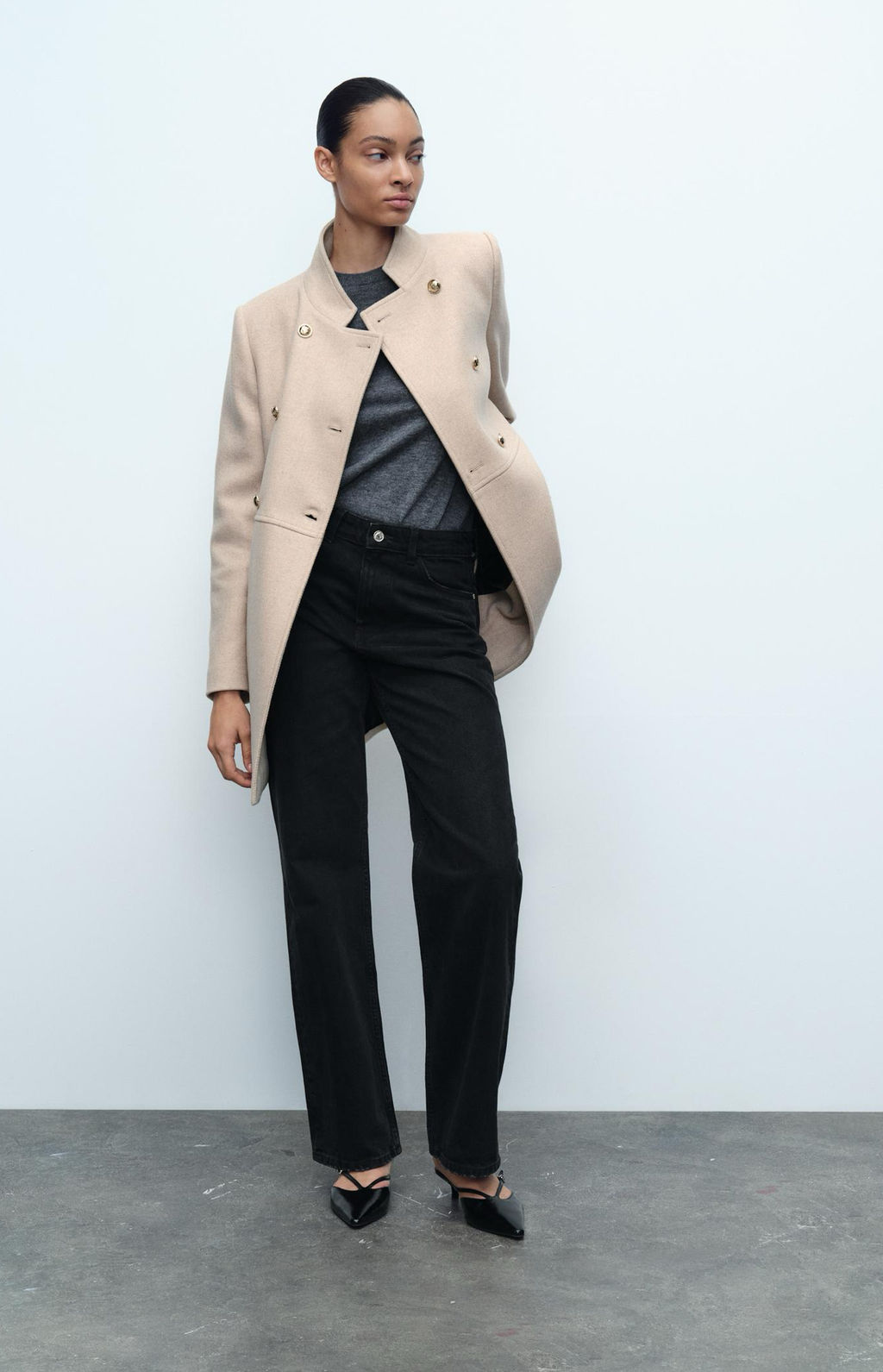 WOOL BLEND DOUBLE-BREASTED COAT - Zara фото 13