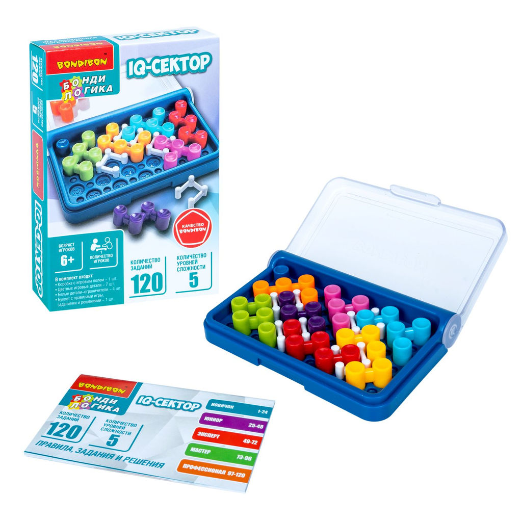 Игра настольная логическая БондиЛогика Bondibon IQ-СЕКТОР  фото 2