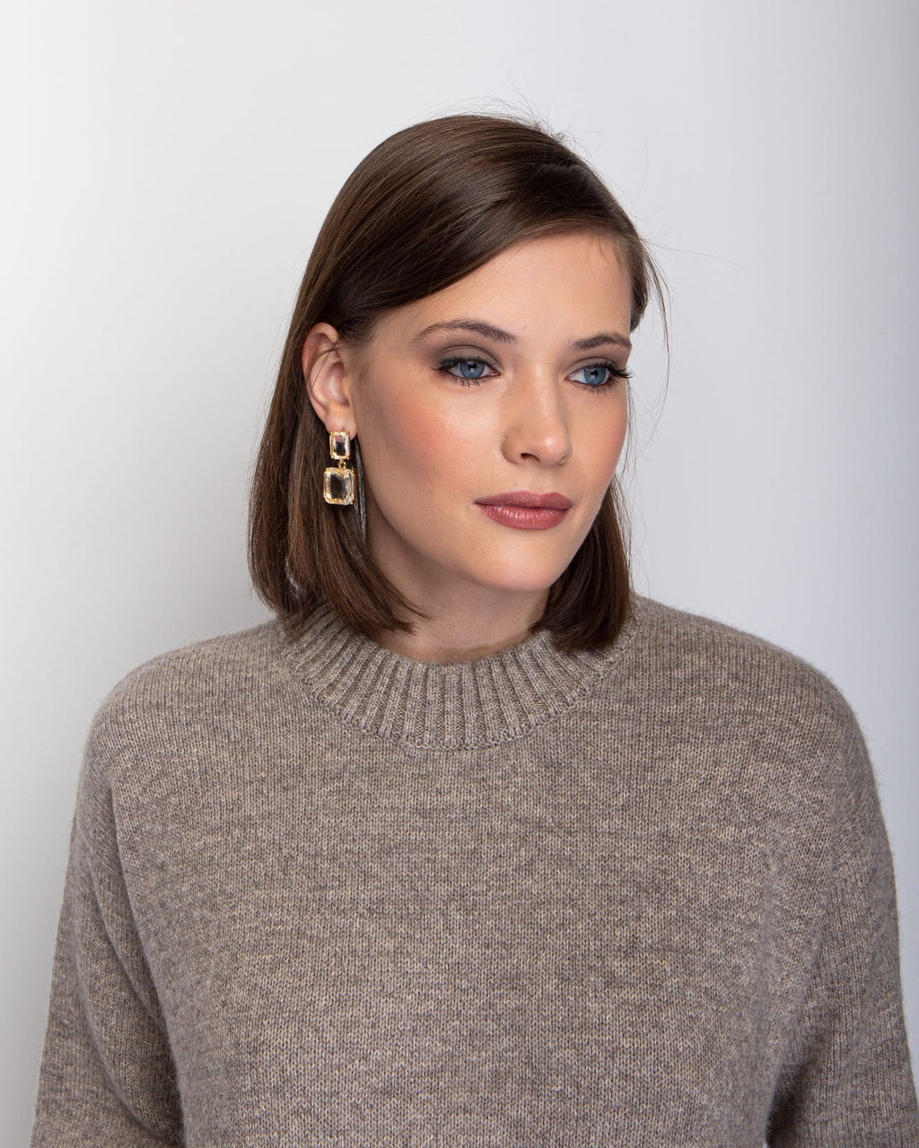 Платье из пуха яка 13094 серое