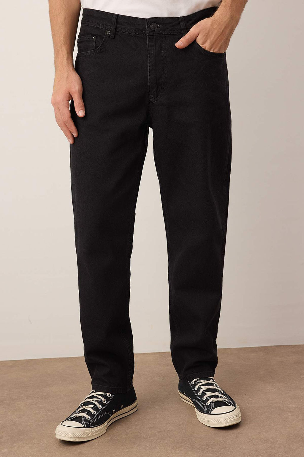 TRENDYOL MAN Siyah %100 Pamuk Relax Fit Boyfriend Jeans Kot Pantolon TMNAW23JE00076 - Trendyolmilla фото 13