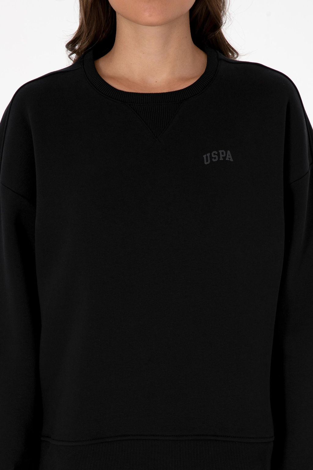 Kad_n Siyah _ardonlu Bisiklet Yaka Basic Sweatsh_rt Sepette S_rpriz _ndirim - U.s. polo assn фото 6