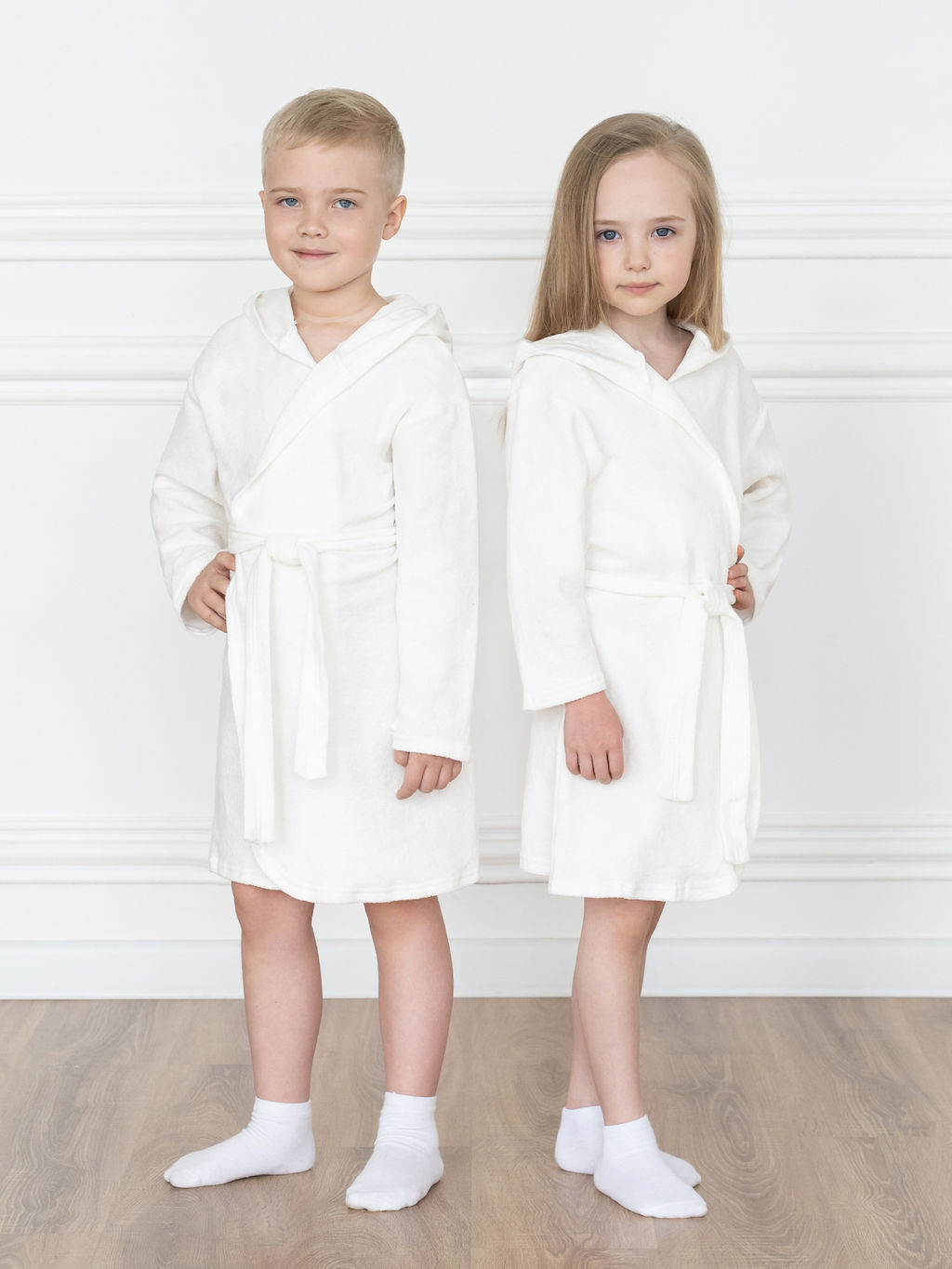 Халат детский молочный