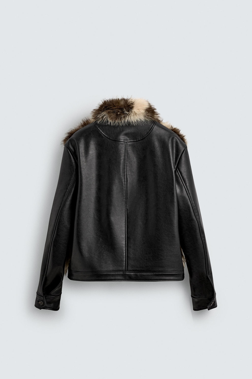 CONTRAST FAUX LEATHER JACKET HARRY LAMBERT FOR ZARA X DISNEY  фото 8