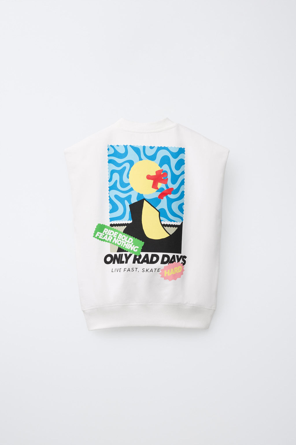 CAMISETA ESTAMPADO LOGO / Blanco roto