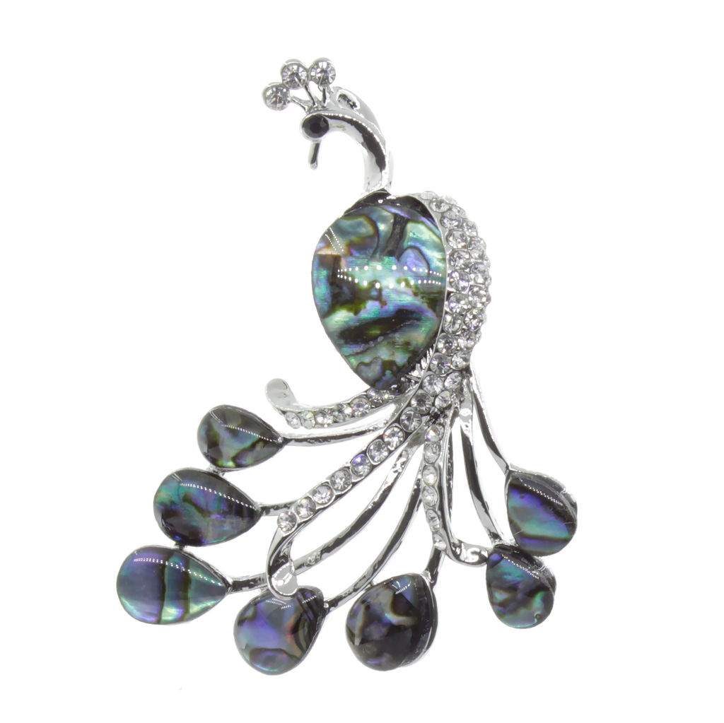 Брошь-подвеска "Жар-птица" со вставками из гелиотиса и ювелирного сплава