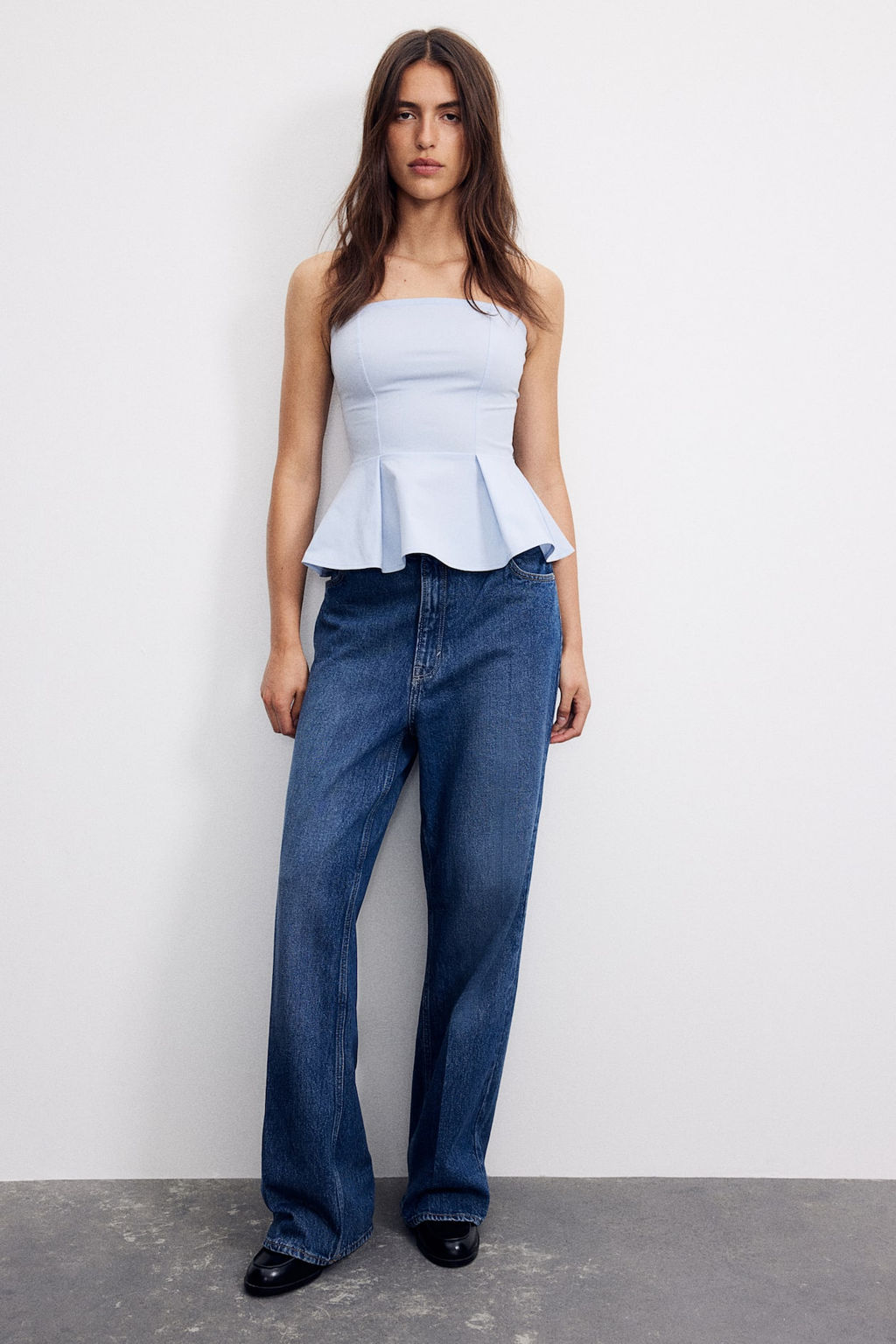 Top bandeau con peplo - H&m фото 3