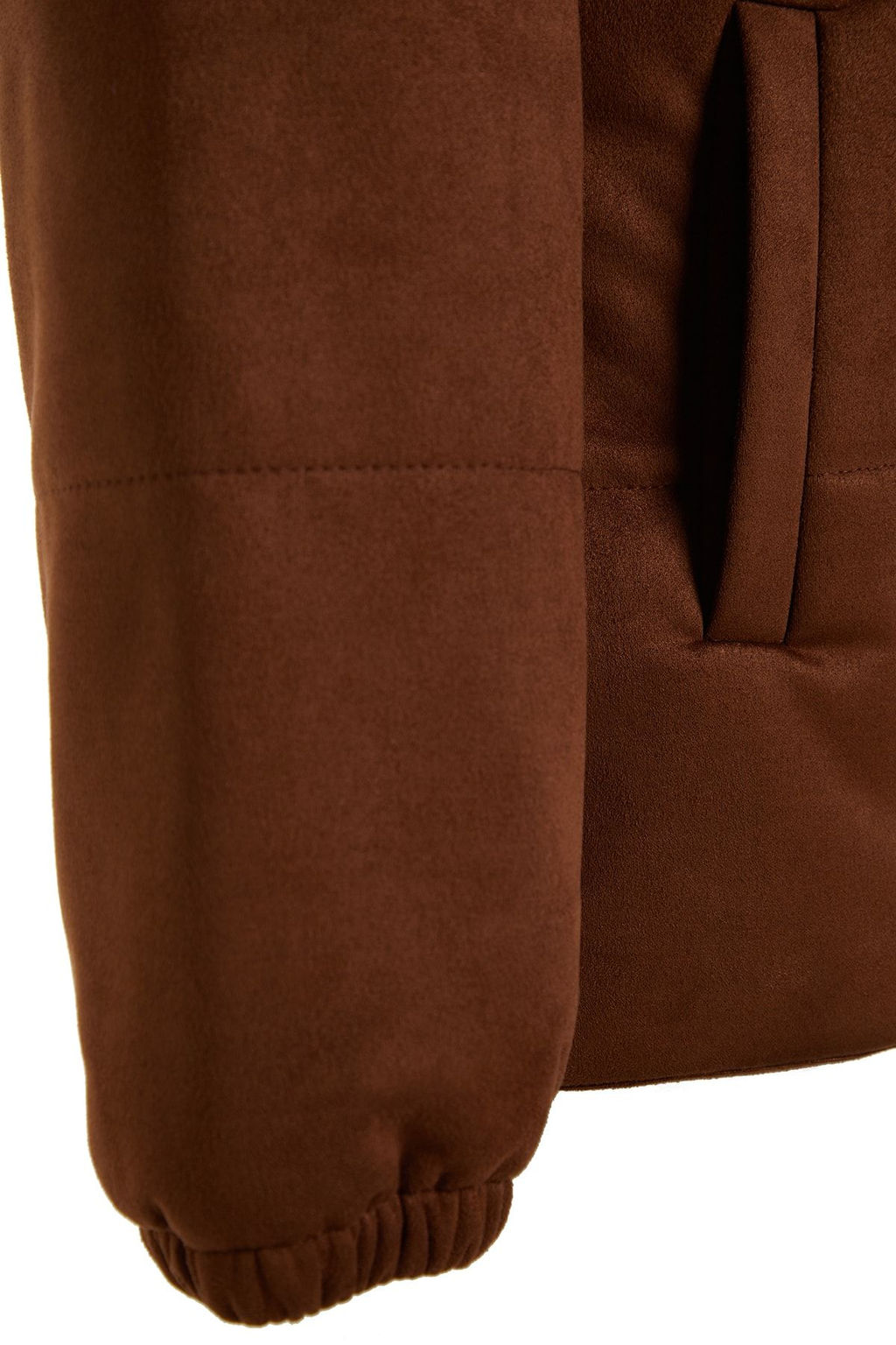 Trendyolmilla Man Kahverengi Regular Fit Suet Dik Yaka Hafif Dolumlu Ceket Mont TMNAW24MO00011  фото 8