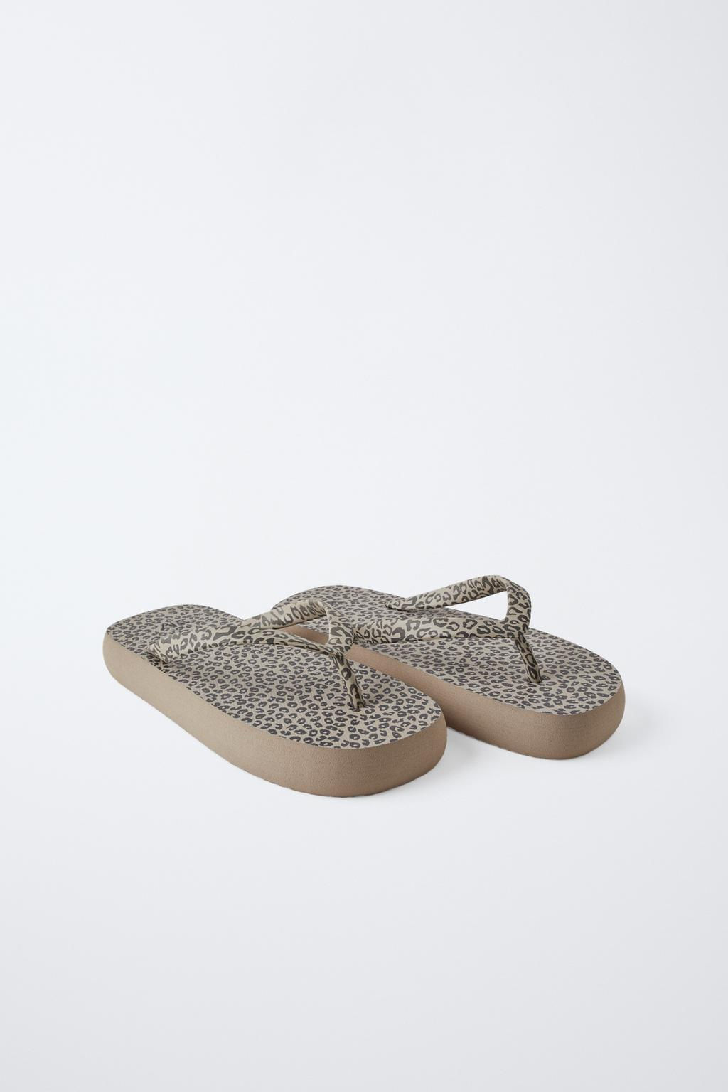 ANIMAL PRINT POOL SANDALS - Zara фото 2
