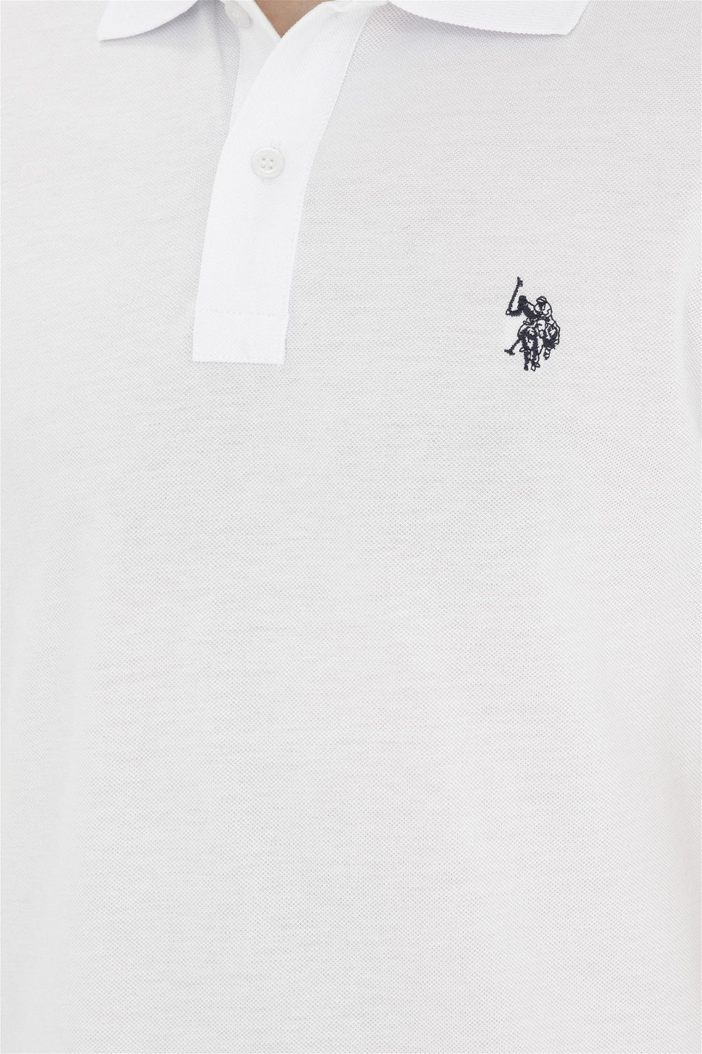 Мужская белая базовая футболка - U.s. polo assn фото 7