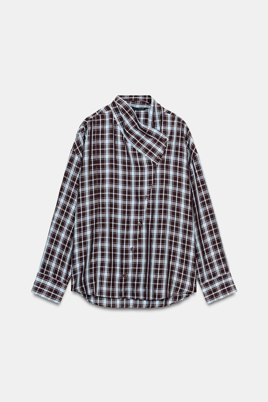 CHECK WRAP SHIRT - Zara фото 9