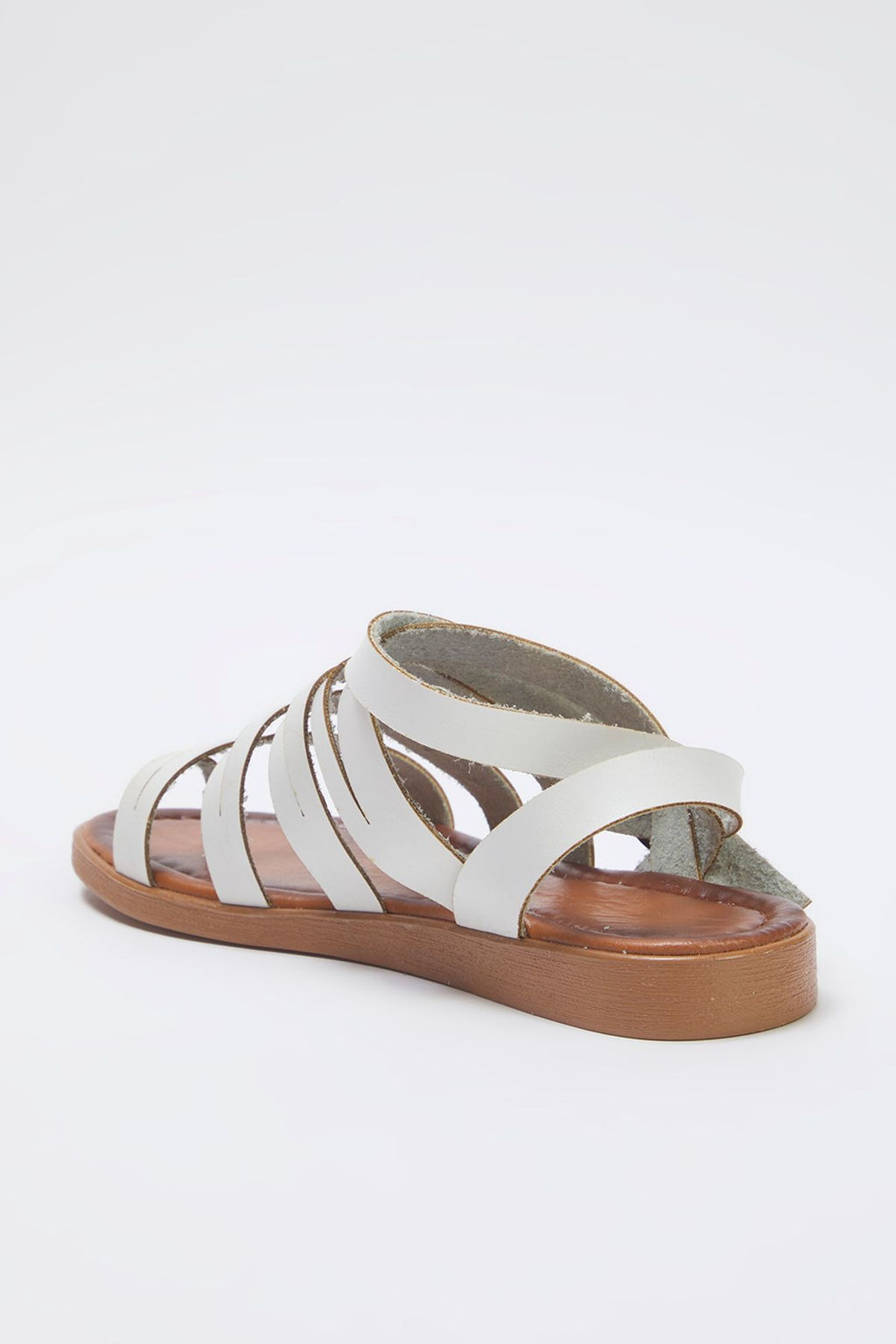 Trendyol Shoes Beyaz Bilekten Baglama Detayl? Parmak Aras? Kad?n Sandalet TAKSS25SD00036 - Trendyolmilla фото 7