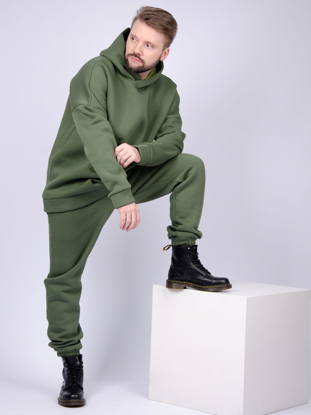 Костюм "Грей" хаки, футер начес