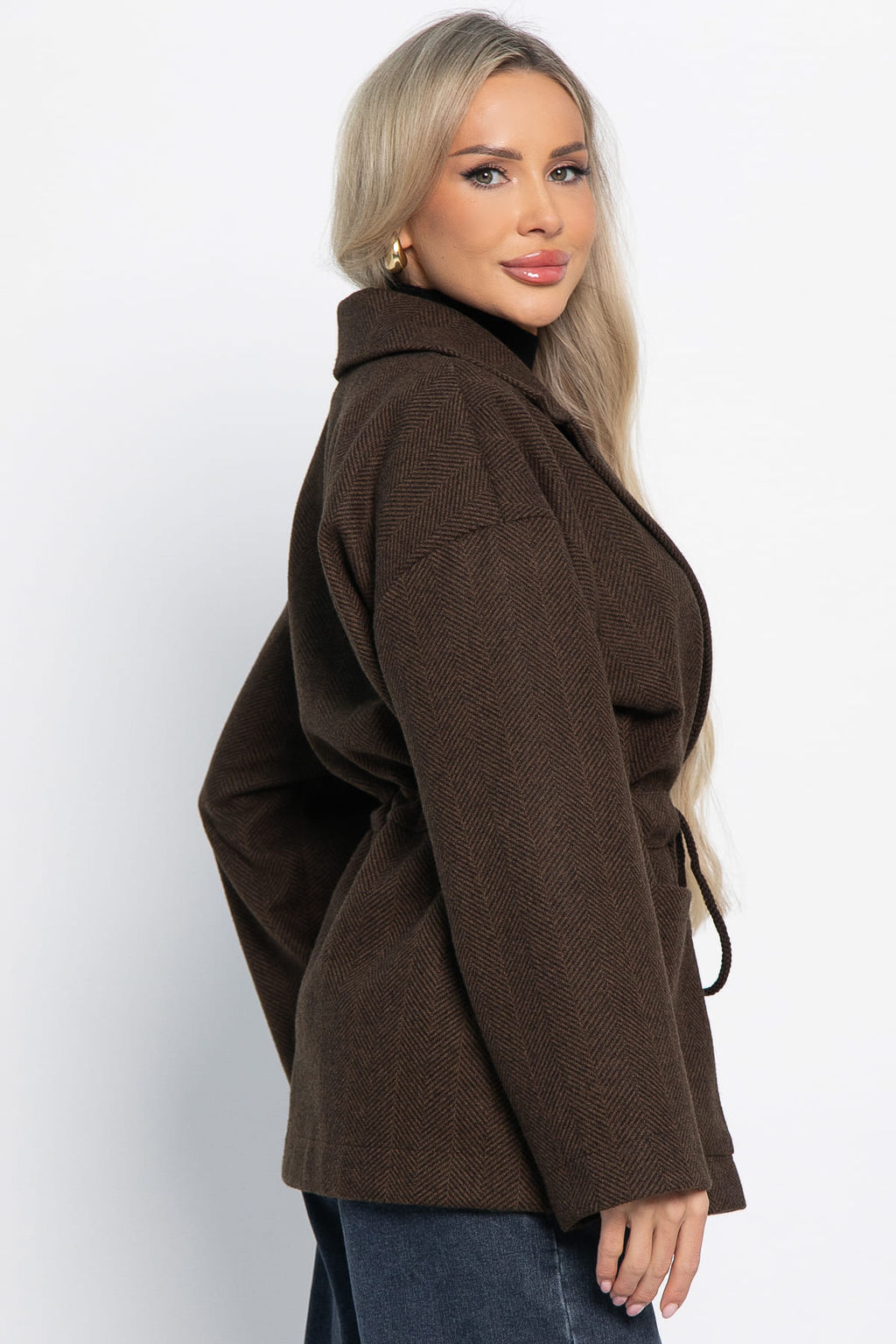Пальто-пиджак (шоколад) Б15088-7М