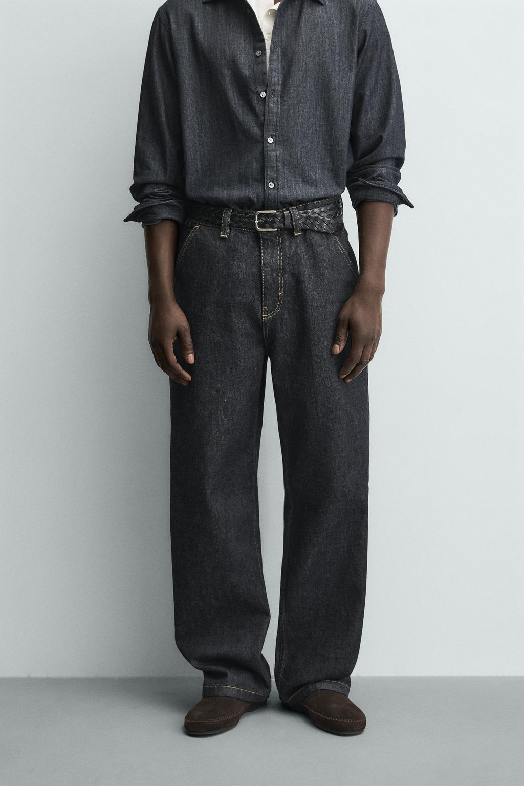 EMBROIDERED HEART DENIM CHINO TROUSERS - Zara фото 2