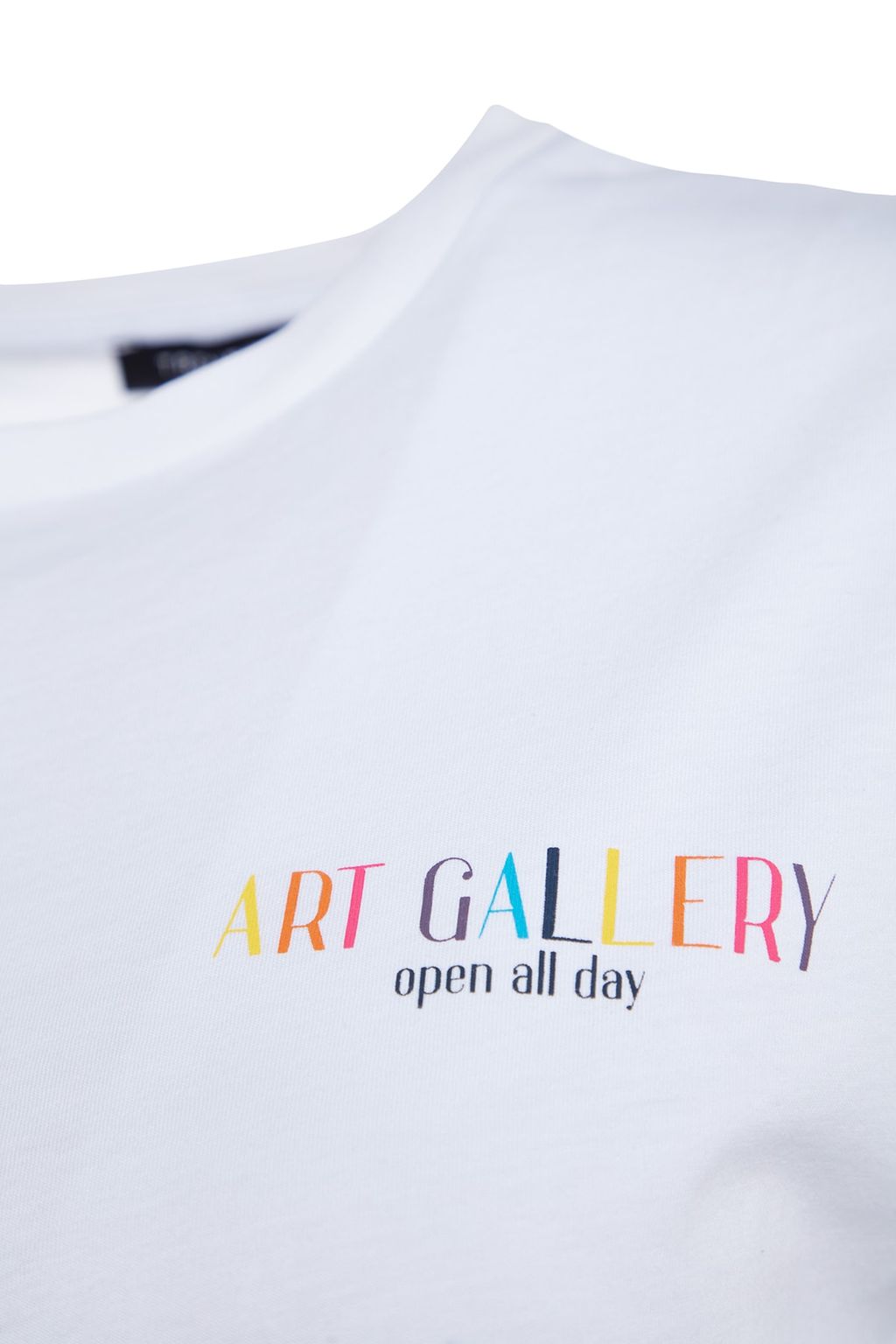 TRENDYOLMILLA Beyaz %100 Pamuk On ve Arka Bask?l? Boyfriend Fit Bisiklet Yaka Orme T-Shirt TWOSS23TS00057  фото 11