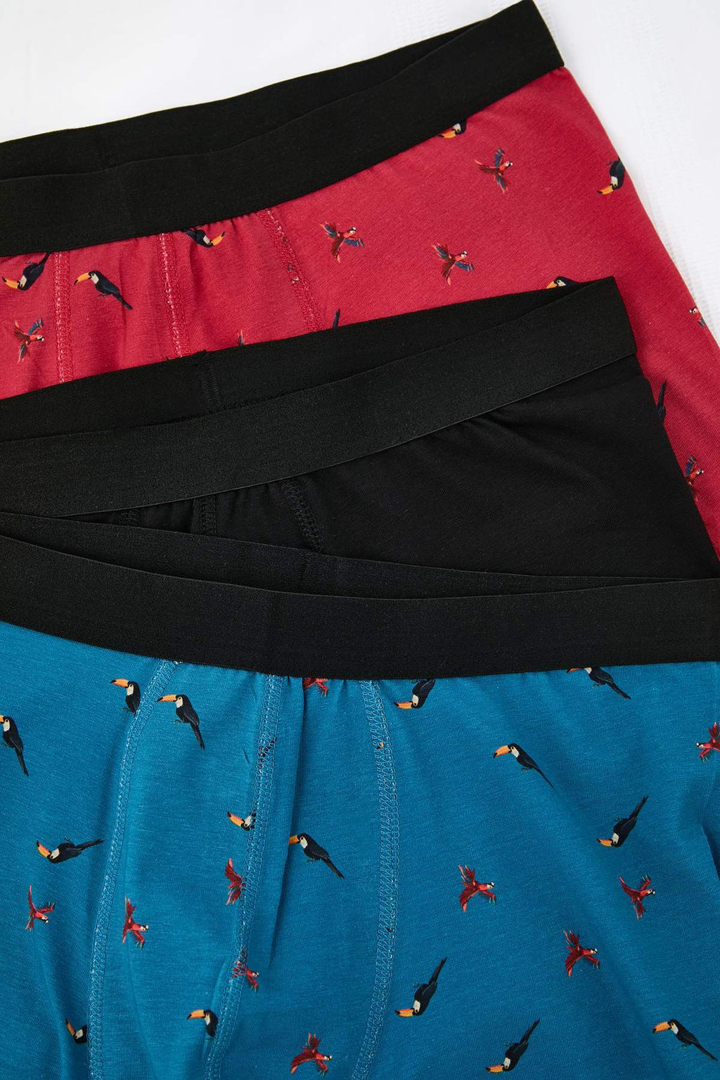 TRENDYOL MAN Cok Renkli 3lu Tropikal Desenli-Duz Paket Pamuklu Boxer TMNSS23BX00009 - Trendyolmilla фото 10