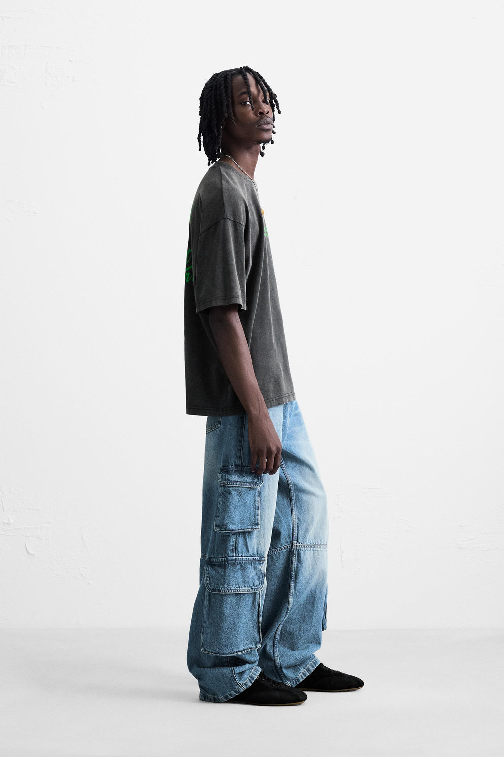WASHED TEXT T-SHIRT - Zara фото 12