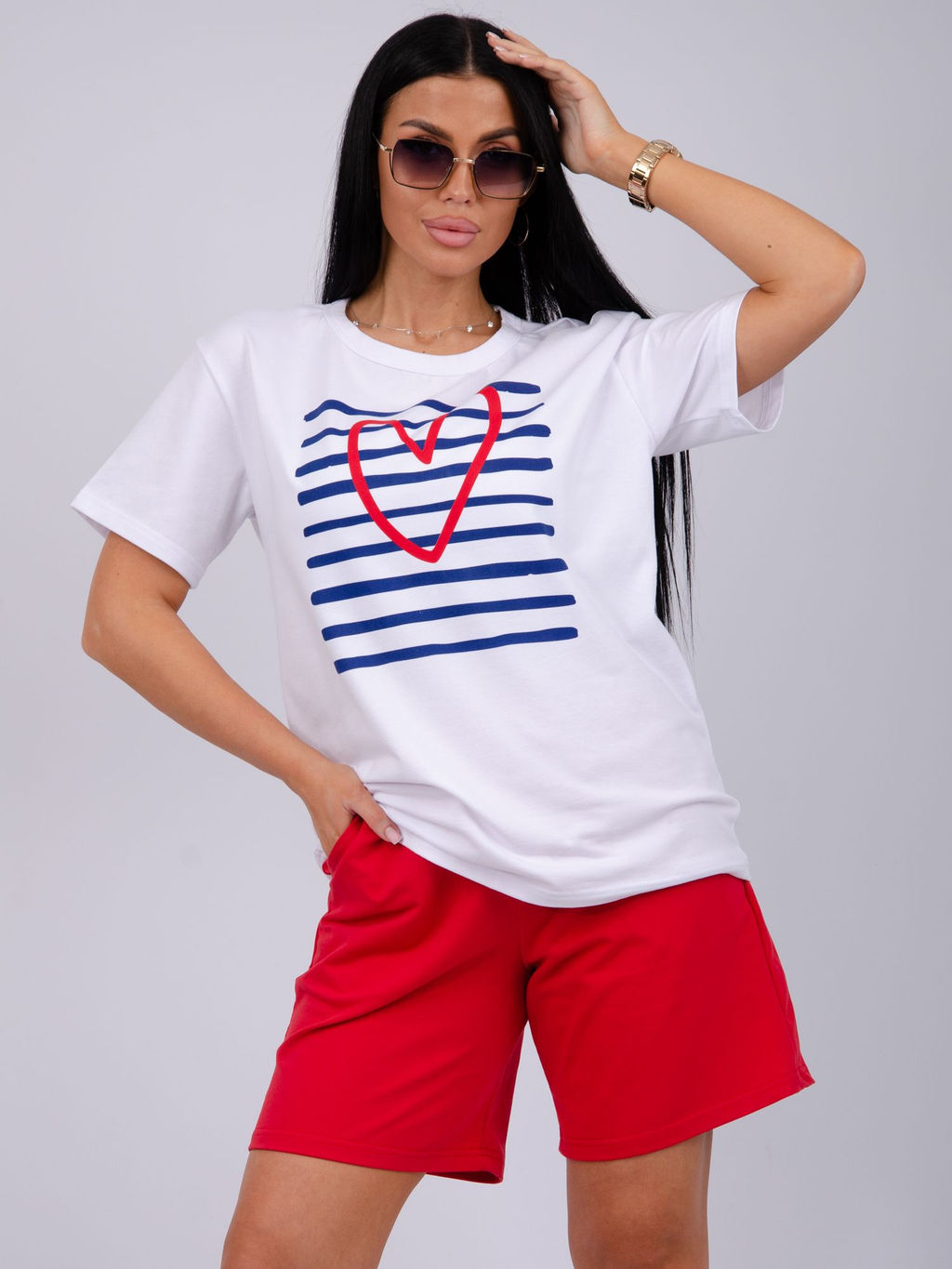 Костюм "Море 3" красный, трикотаж