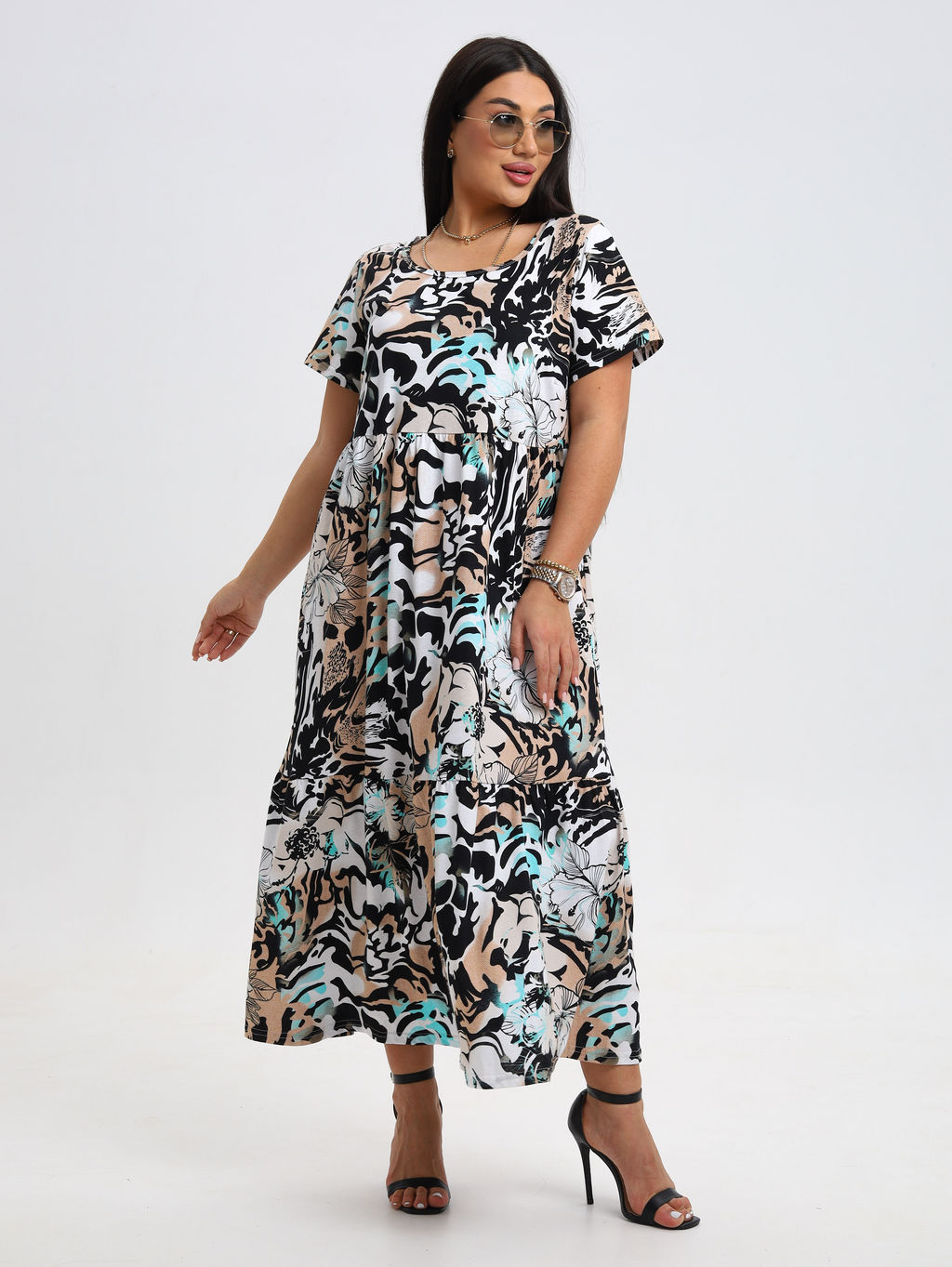 Трикотажное платье сафари КП-02 (7)