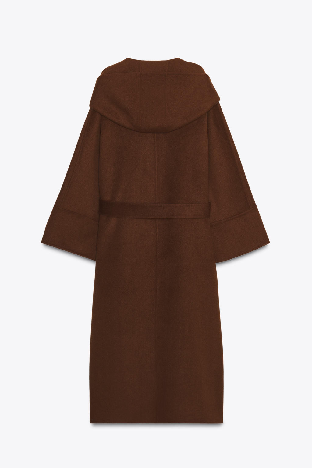 LONG BELTED COAT WITH WOOL ZW COLLECTION LIMITED EDITION - Zara фото 7