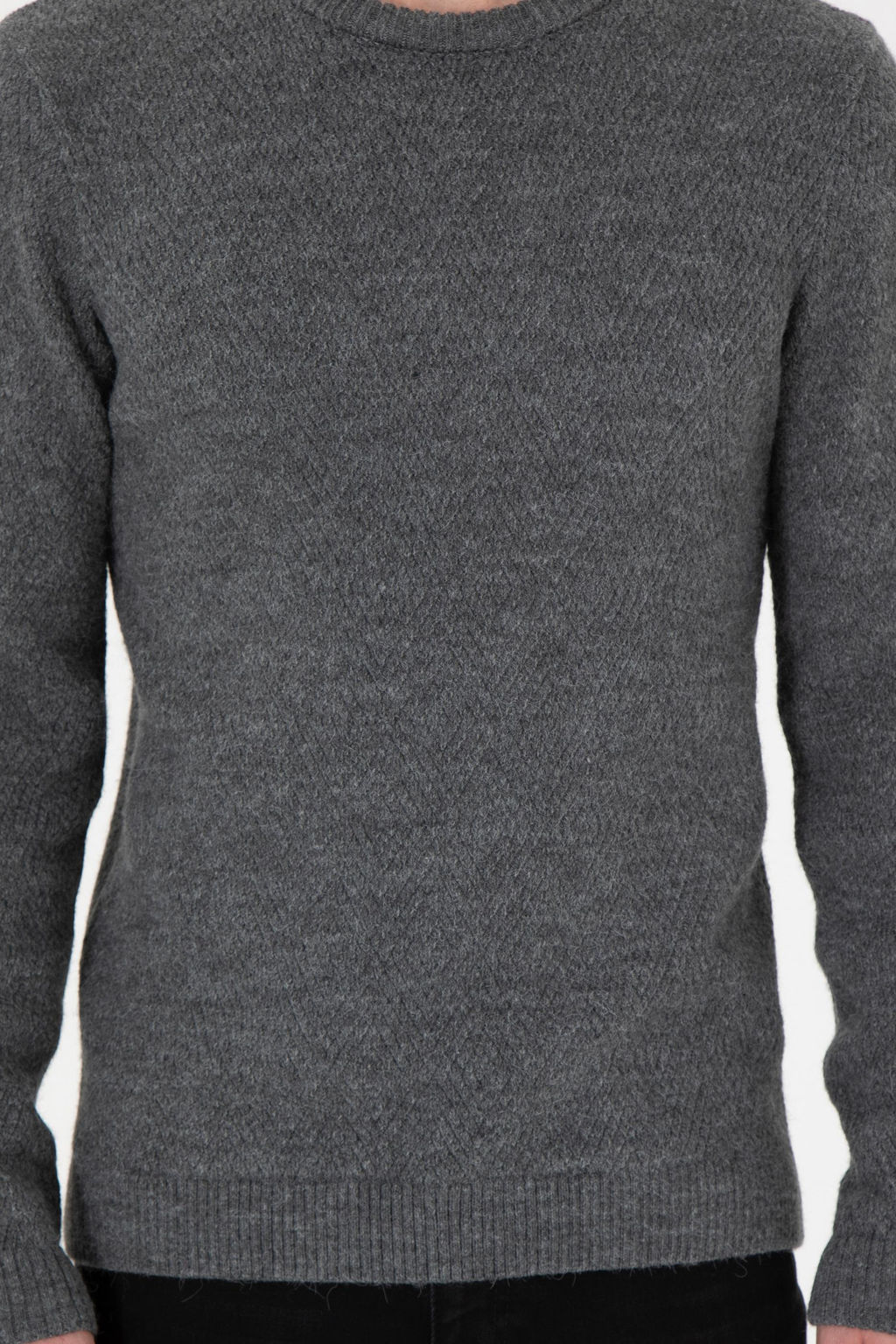 Erkek Regular Fit Bisiklet Yaka Gri Melanj Kazak - U.s. polo assn фото 6