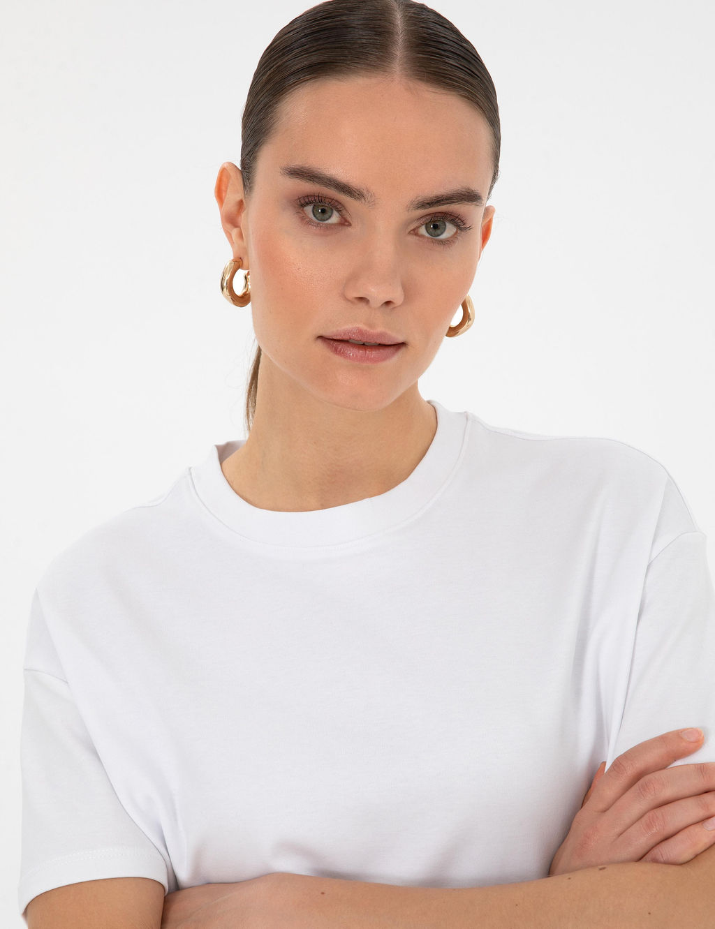 Beyaz Oversize Basic Ti__rt - Pierre cardin фото 9