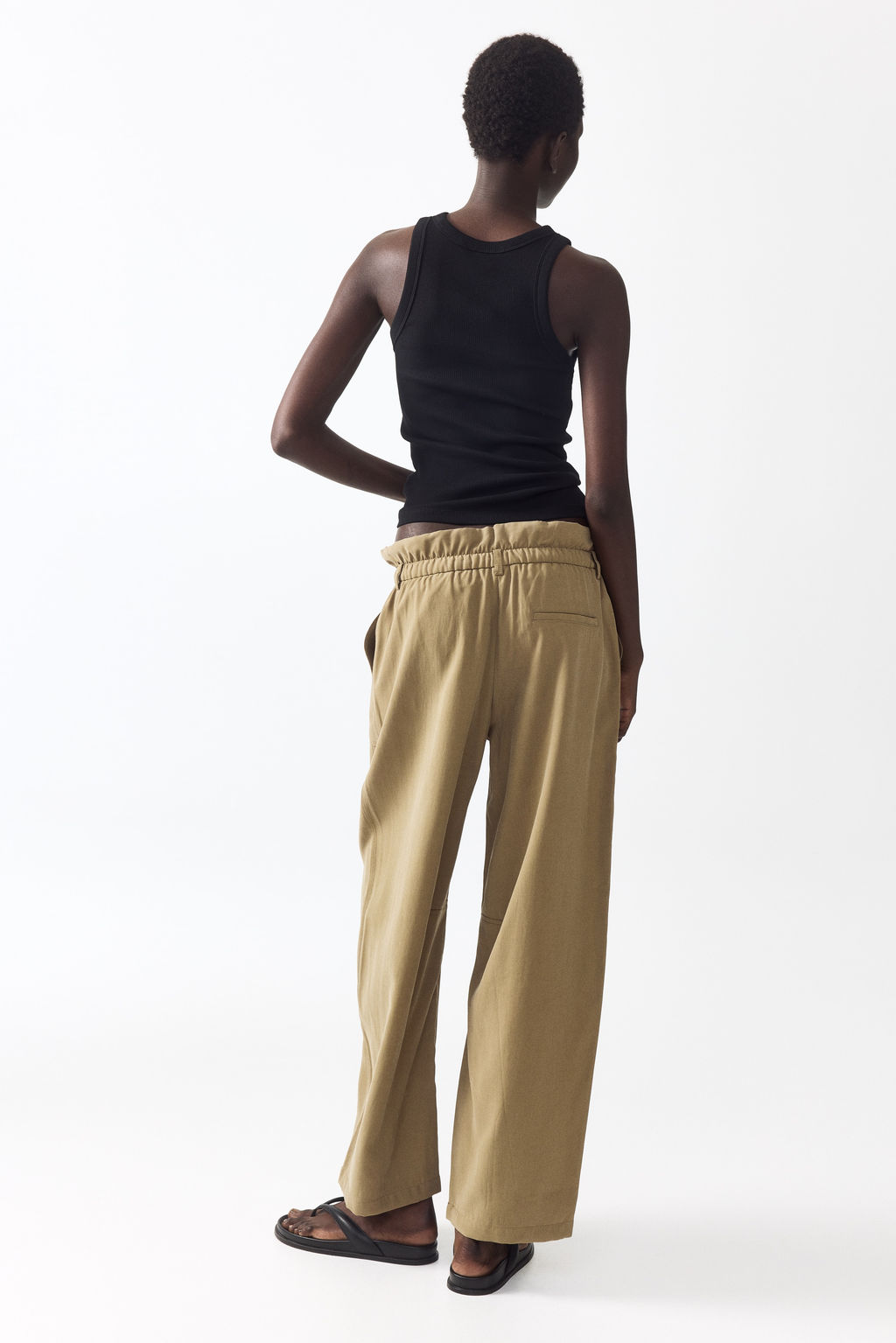 Pantal?n barrel con cintura paper bag - H&m фото 4