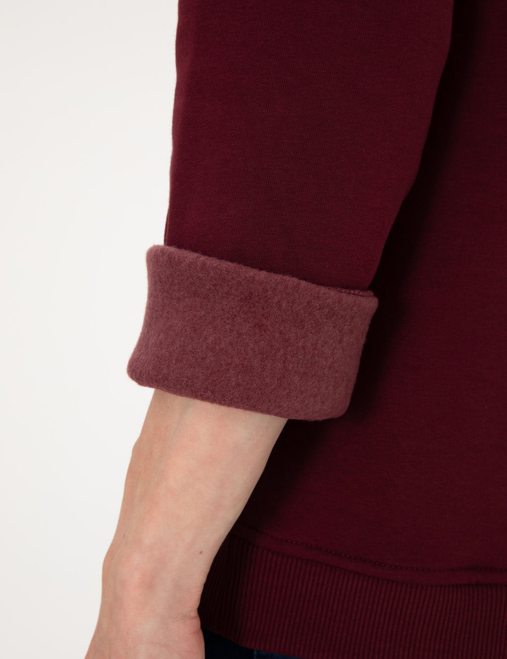 Bordo 3 _plik Regular Fit __i Polarl_ Bisiklet Yaka Basic Sweatshirt - Pierre cardin фото 7