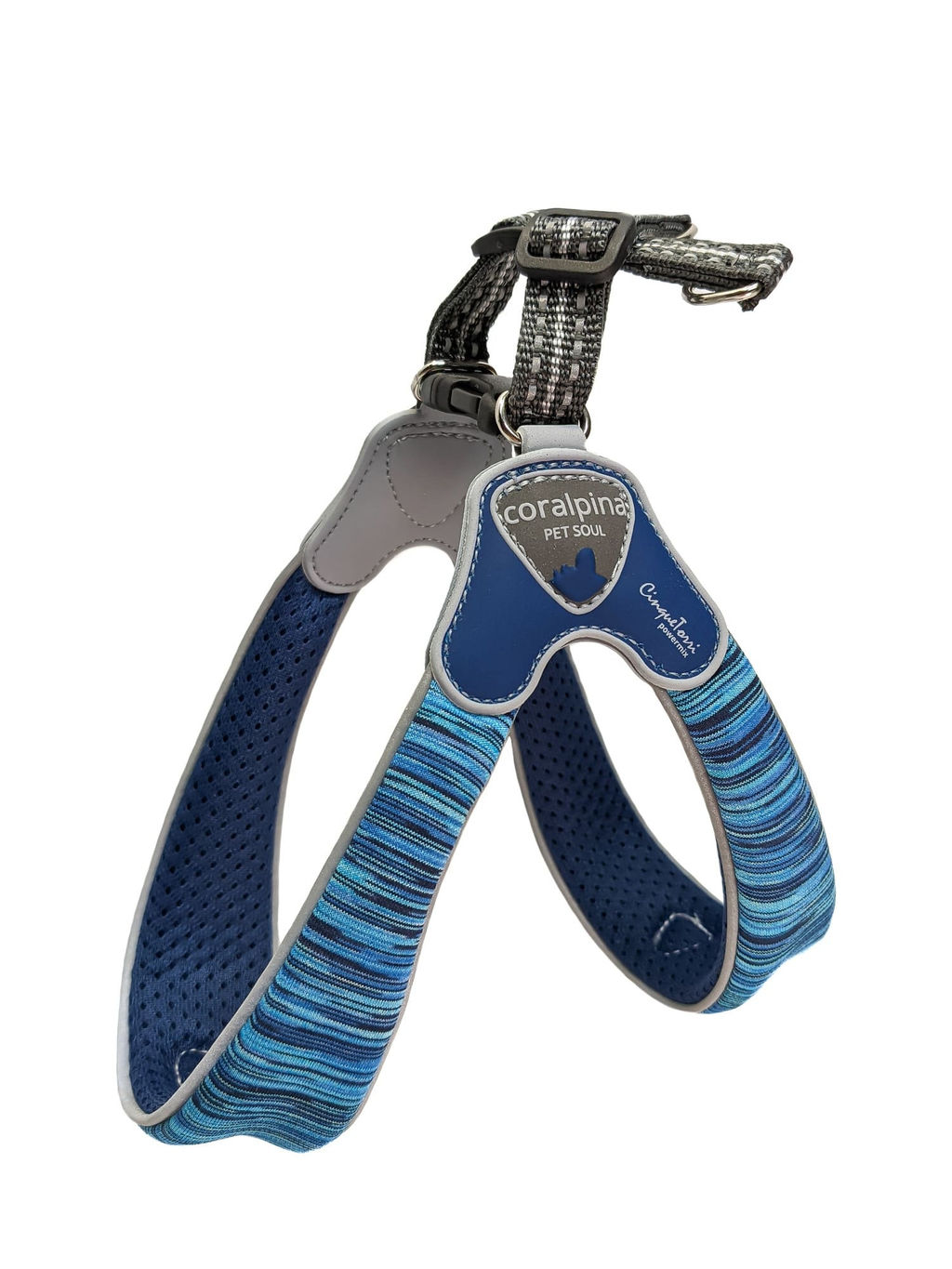 ВИА Мягкая шлейка POWERMIX, голубой меланж (обхват груди 20-30 см/0,8-3 кг) (Harness Powermix Blue MELANGE SZ 1) C120BM010