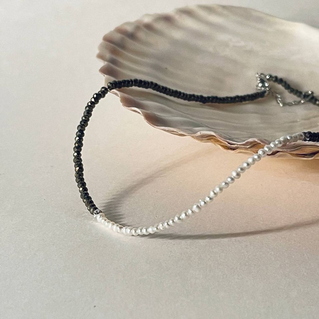 Бусы из Пирита и Жемчуга