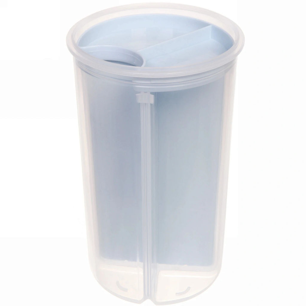 Банка для продуктов пластиковая на защелках с 4-мя отделениями 12*22см