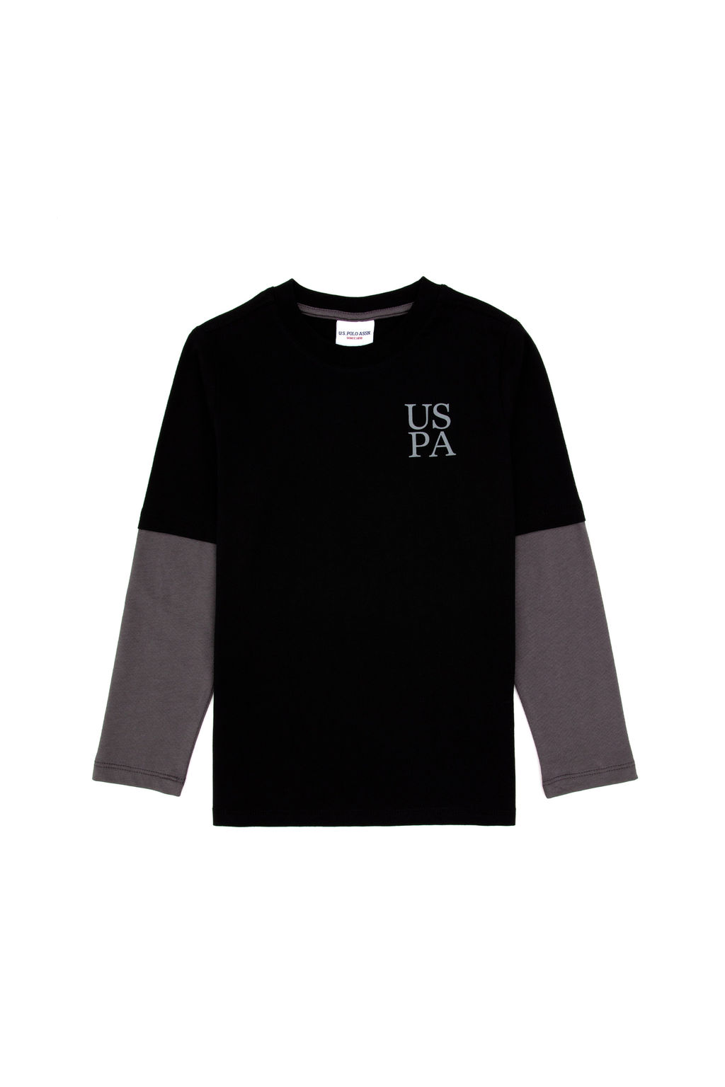 Erkek _ocuk Siyah Bisiklet Yaka Basic Sweatshirt Sepette S_rpriz _ndirim - U.s. polo assn фото 7