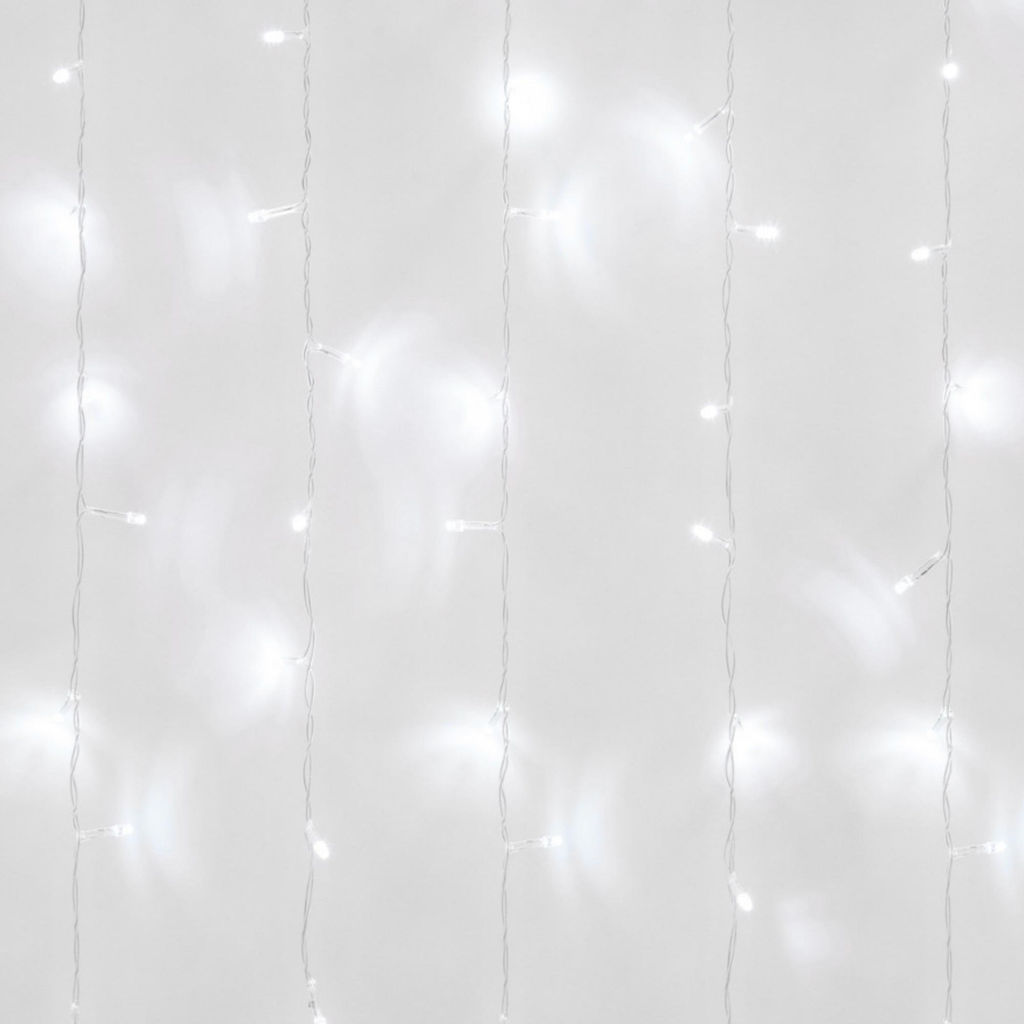 ULD-C6030-450/TTK WHITE IP44 Занавес светодиодный с эффектом мерцания, 6х3м. Соединяемый. 450 светодиодов. Белый свет. Провод прозрачный. TM Uniel - Volpe фото 3