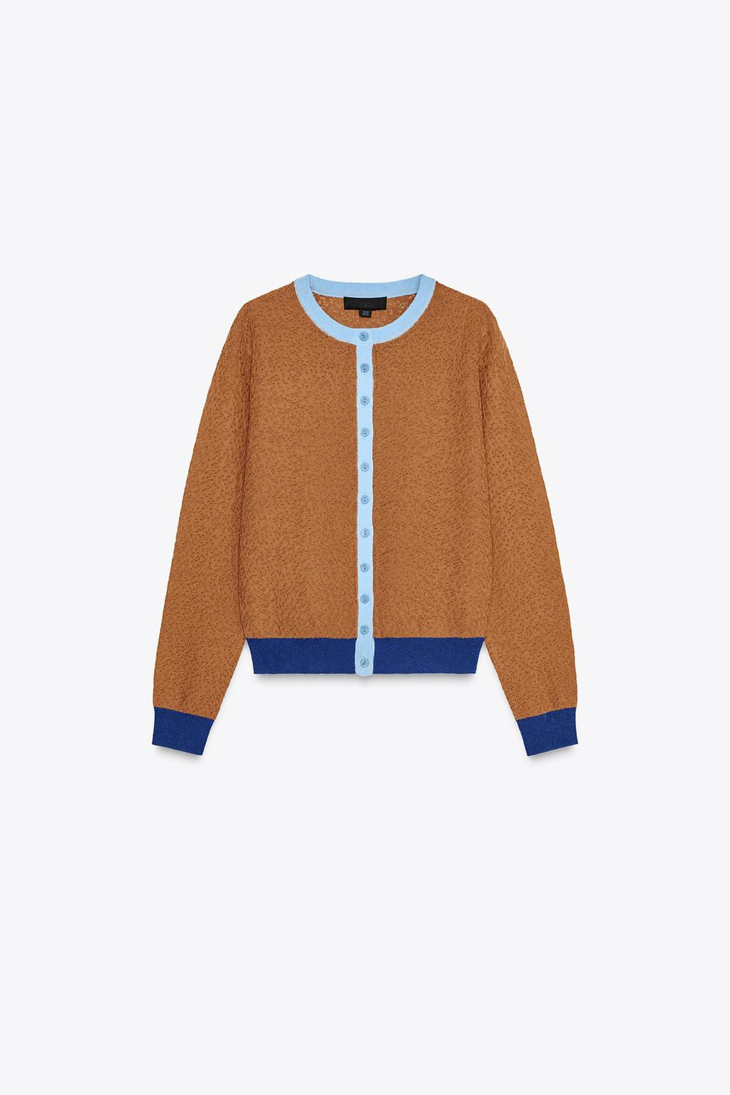 COLOUR BLOCK CARDIGAN - Zara фото 4