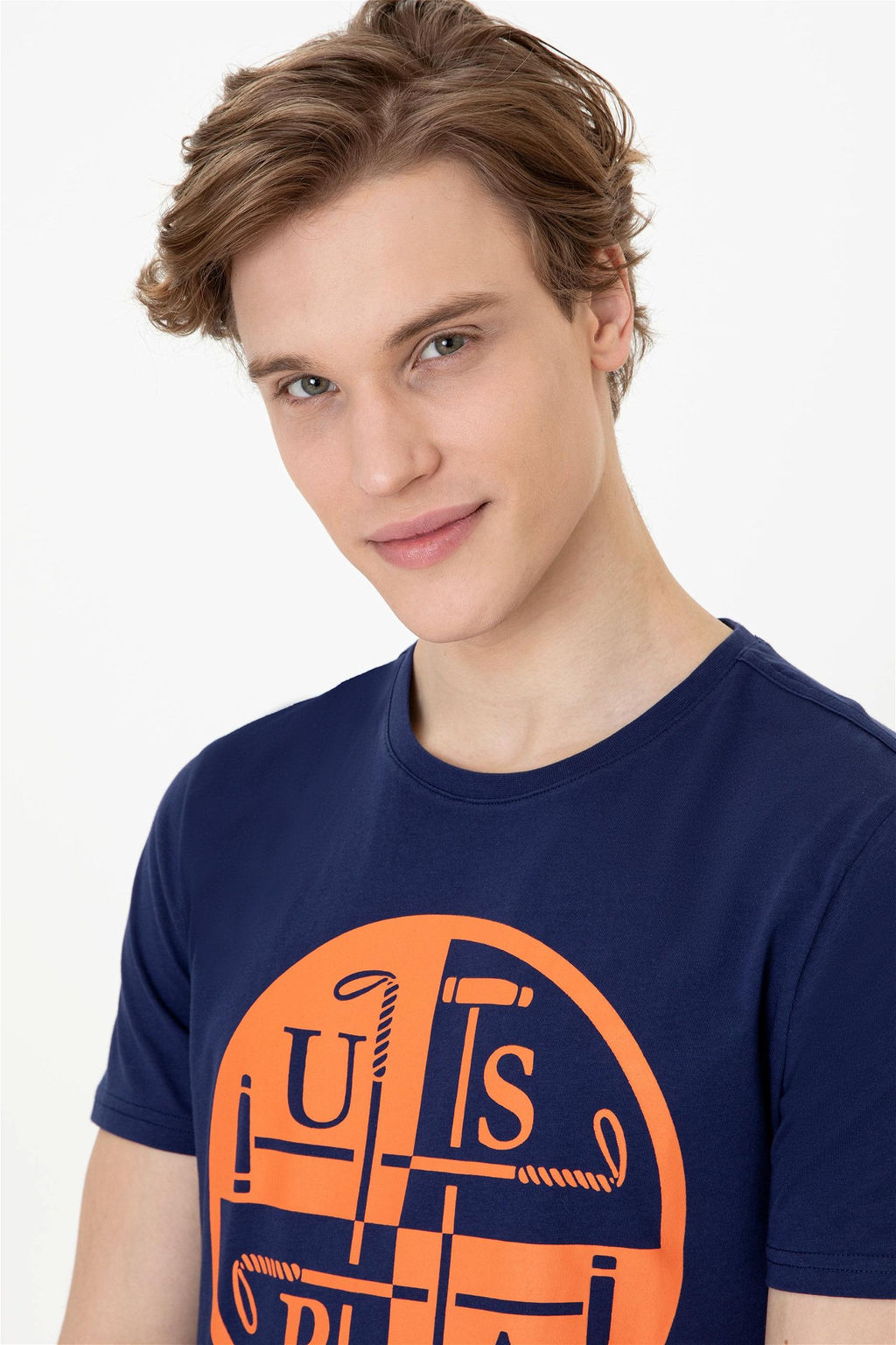 Мужская темно-синяя футболка с круглым вырезом Неожиданная скидка в корзине - U.s. polo assn фото 3