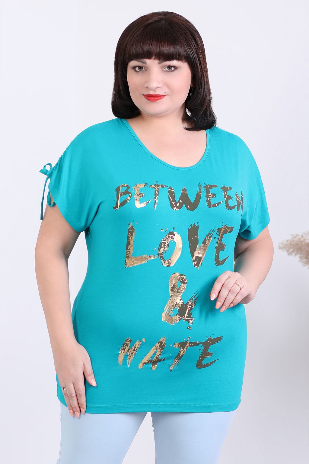 Футболка бирюзовая женская